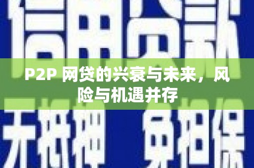 大足P2P 网贷的兴衰与未来，风险与机遇并存