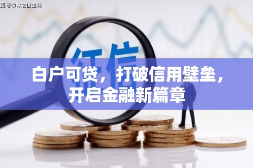 大足白户可贷，打破信用壁垒，开启金融新篇章