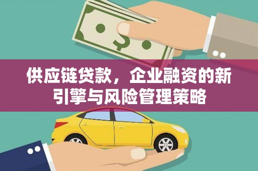 大足供应链贷款，企业融资的新引擎与风险管理策略