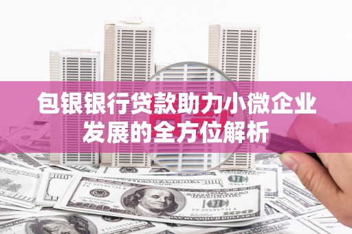 大足包银银行贷款助力小微企业发展的全方位解析