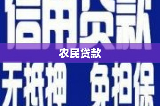 大足农民贷款