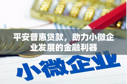 大足平安普惠贷款，助力小微企业发展的金融利器