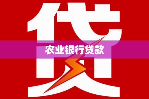 大足农业银行贷款