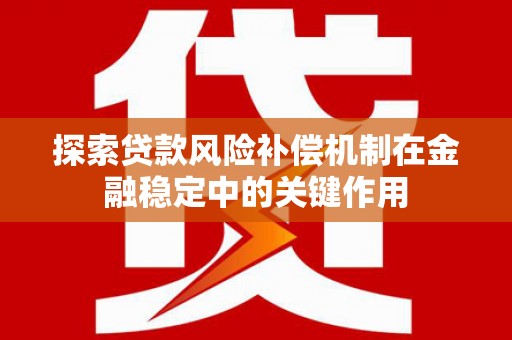 大足探索贷款风险补偿机制在金融稳定中的关键作用